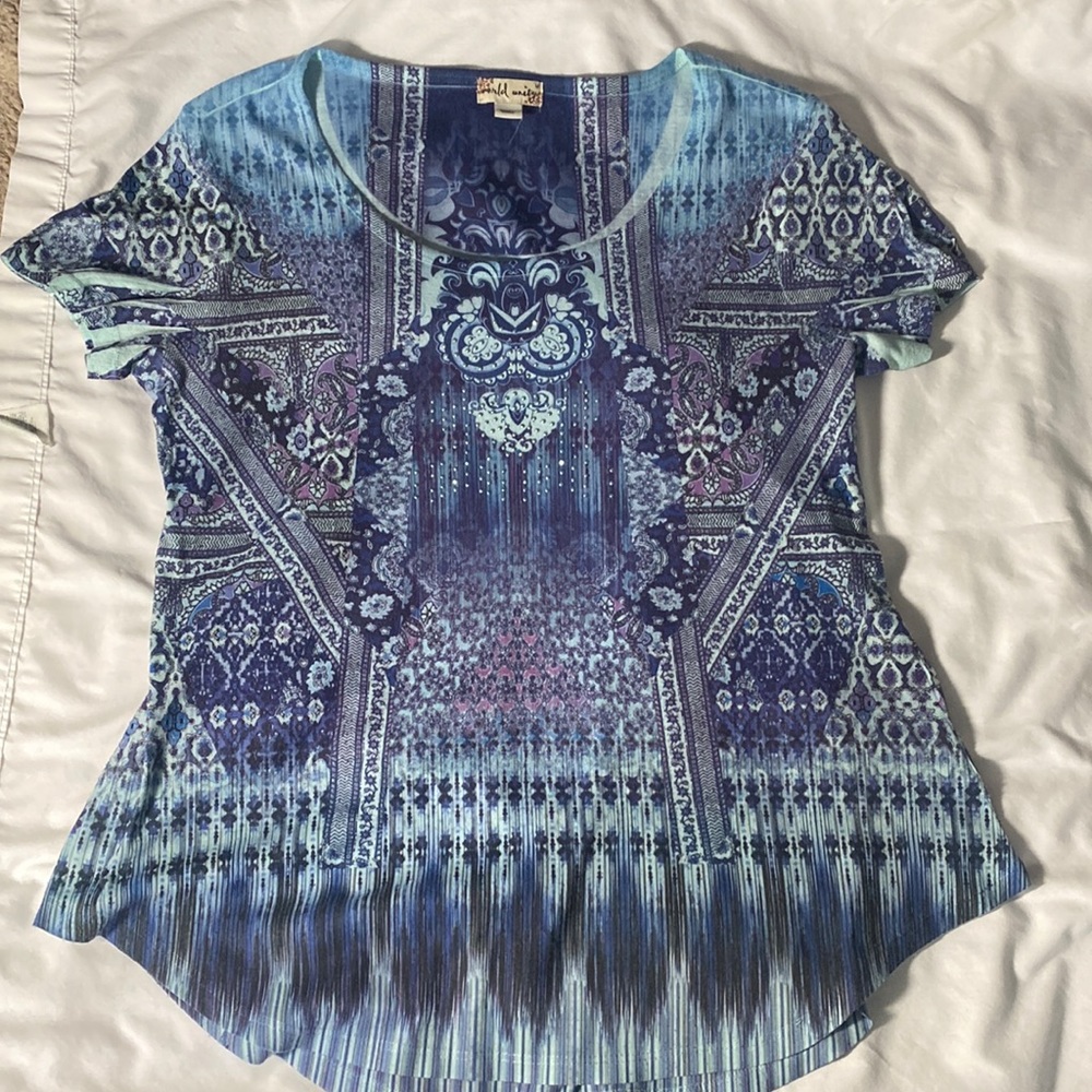 cute boho print blouse